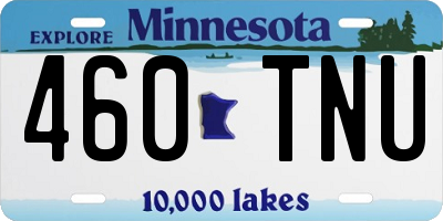MN license plate 460TNU
