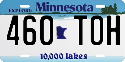 MN license plate 460TOH