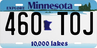 MN license plate 460TOJ