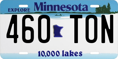 MN license plate 460TON