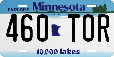 MN license plate 460TOR