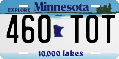 MN license plate 460TOT