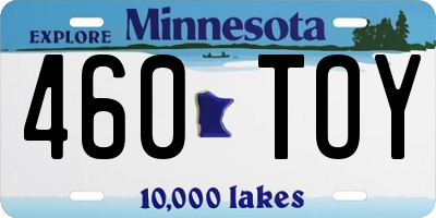 MN license plate 460TOY