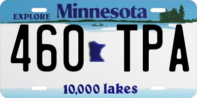 MN license plate 460TPA