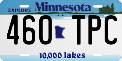 MN license plate 460TPC