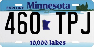 MN license plate 460TPJ