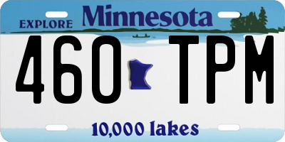 MN license plate 460TPM