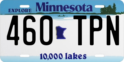 MN license plate 460TPN