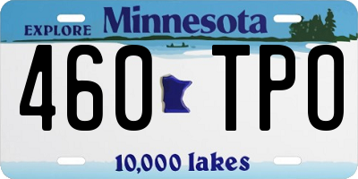 MN license plate 460TPO