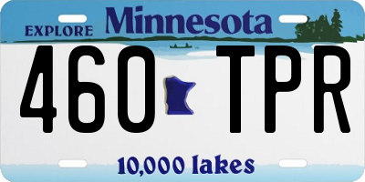 MN license plate 460TPR