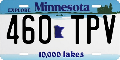 MN license plate 460TPV