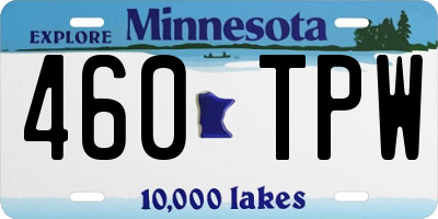 MN license plate 460TPW