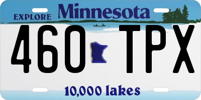 MN license plate 460TPX