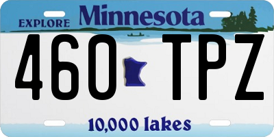 MN license plate 460TPZ