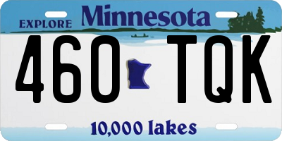 MN license plate 460TQK