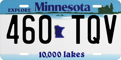 MN license plate 460TQV