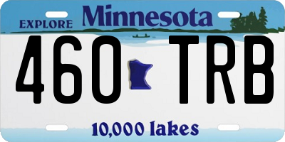 MN license plate 460TRB