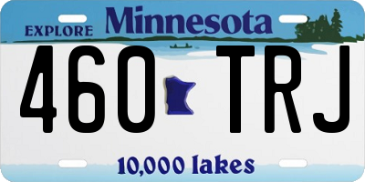 MN license plate 460TRJ