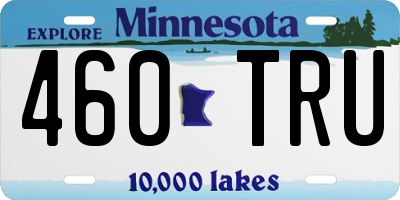 MN license plate 460TRU