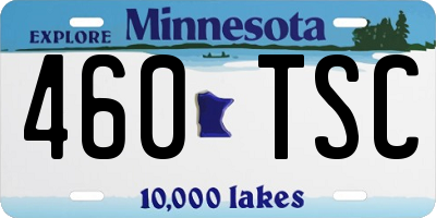 MN license plate 460TSC