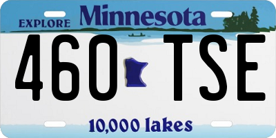 MN license plate 460TSE