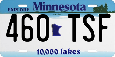 MN license plate 460TSF