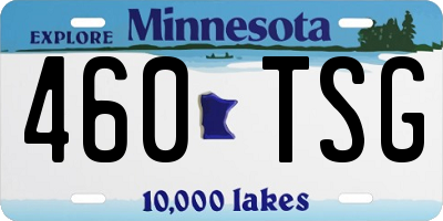 MN license plate 460TSG