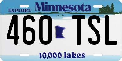 MN license plate 460TSL
