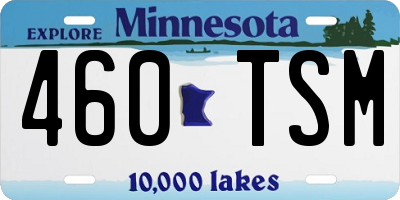 MN license plate 460TSM