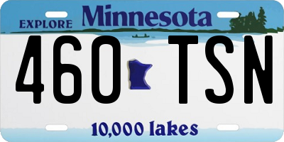 MN license plate 460TSN