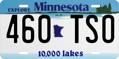 MN license plate 460TSO