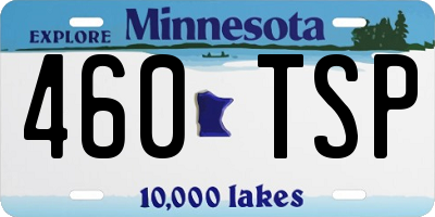 MN license plate 460TSP