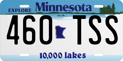 MN license plate 460TSS