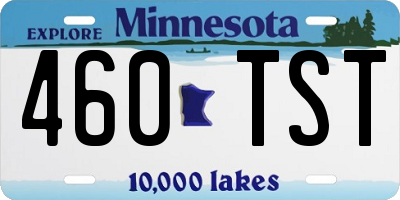 MN license plate 460TST
