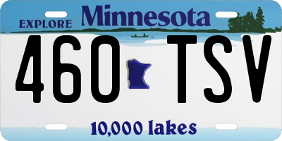 MN license plate 460TSV