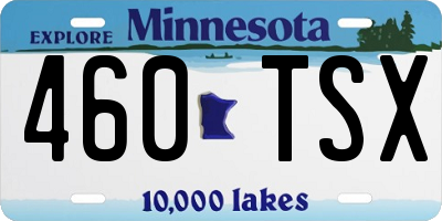 MN license plate 460TSX