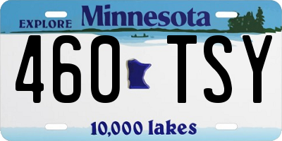 MN license plate 460TSY