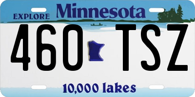 MN license plate 460TSZ