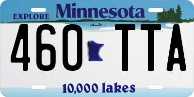 MN license plate 460TTA