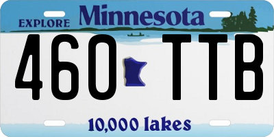 MN license plate 460TTB