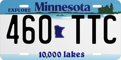 MN license plate 460TTC