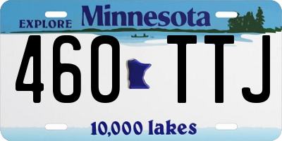 MN license plate 460TTJ