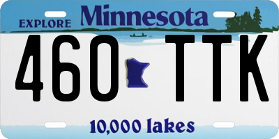 MN license plate 460TTK