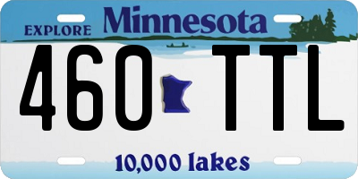 MN license plate 460TTL