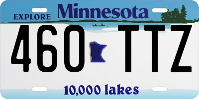 MN license plate 460TTZ