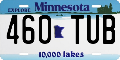 MN license plate 460TUB