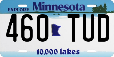 MN license plate 460TUD