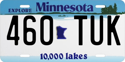 MN license plate 460TUK