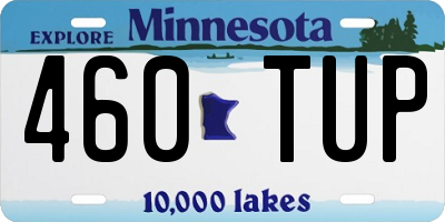 MN license plate 460TUP