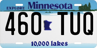 MN license plate 460TUQ